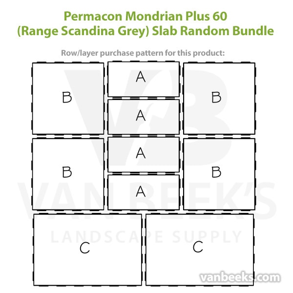 Permacon Mondrian Plus 60 Concrete